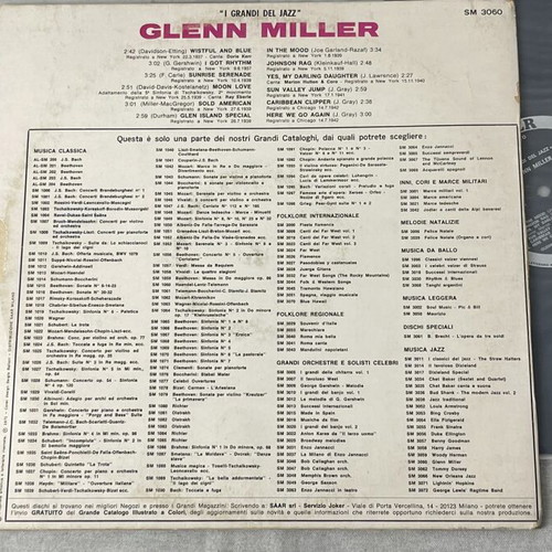 Glenn Miller I Grandi Del Jazz LP used, original Italian pressing