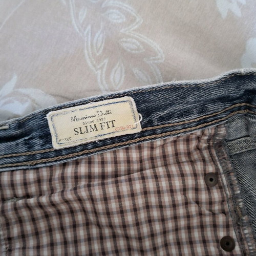 Massimo Dutti men's slim fit jeans used, blue-grey wash, size 44 EU