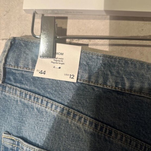 Mango Mom Fit Denim Pants new, size XL 42 14, blue