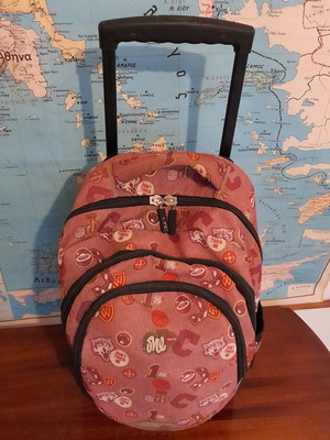 School backpack with wheels used