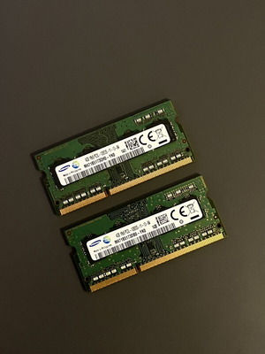 Samsung 8GB RAM DDR3L 1600MHz σαν καινούργιο, 2x4GB μνήμες για laptop