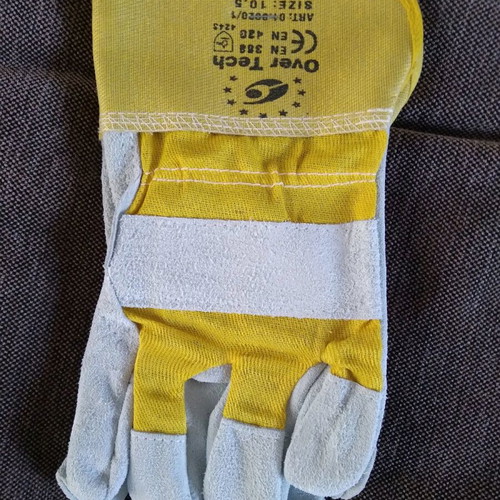 Leather working gloves new, size 10.5