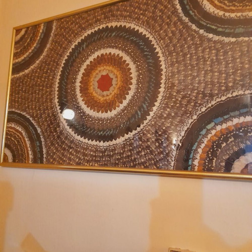 Painting with butterfly wings like new, 80x52 cm