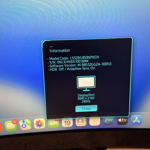 Samsung Odyssey G8 Neo 32" 4K 240Hz monitor