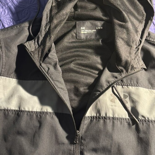 Under Armour jacket like new, size large, black and gray