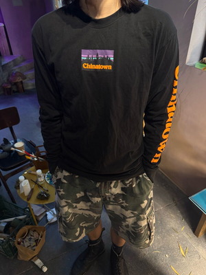 Chinatown Market Patagonia Parody Longsleeve Shirt used, black, size M