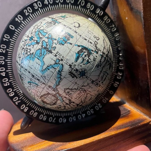 Vintage globe like new on wooden base