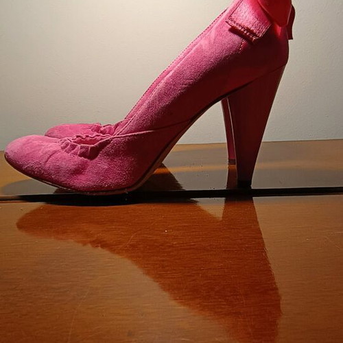 Fornarina suede pumps used, authentic, size 38, pink