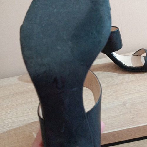 Mourtzi leather sandals used, size 37, black