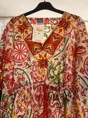 Dress with shirring, new, one size