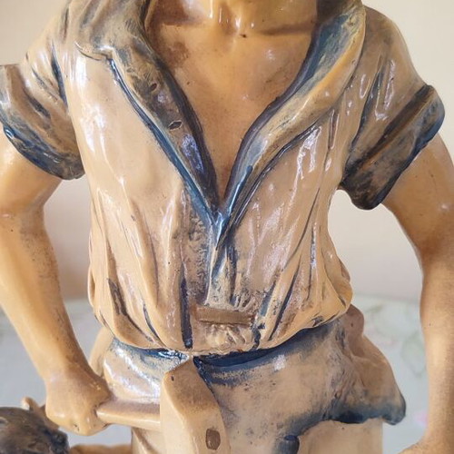 Vintage Italian Capodimonte statue signed F. Merli