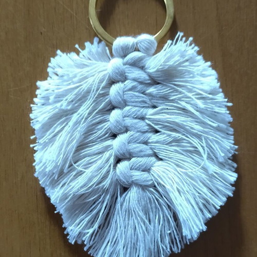 Handmade keychains new in white and green