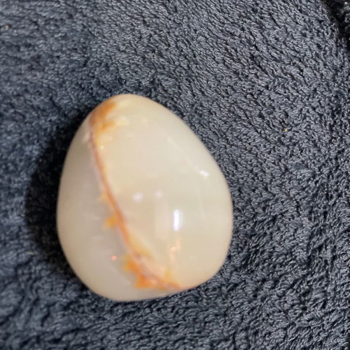 Vintage decorative egg used, onyx and agate