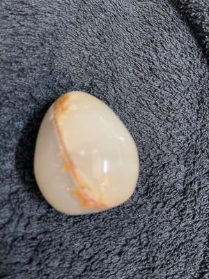 Vintage decorative egg used, onyx and agate