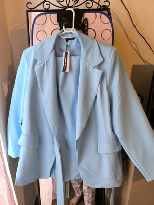 Bubblegun Blue Suit Set Pants Jacket New XL