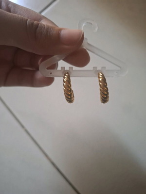 Spirals earrings stainless steel gold color new