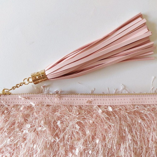 Pink bag with detachable strap new
