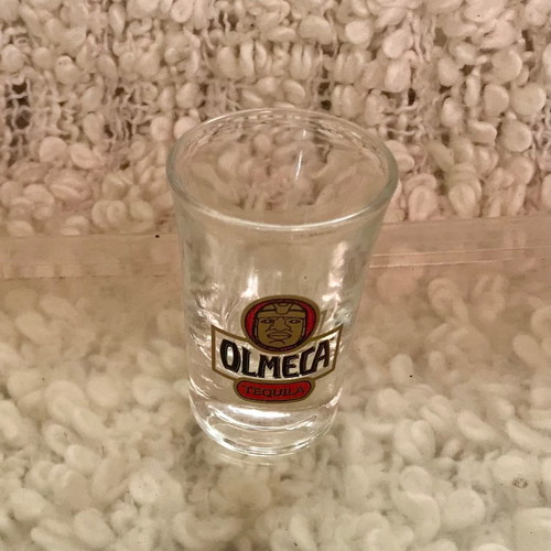 Olmeca Tequila shot glass collectible, new, 1990