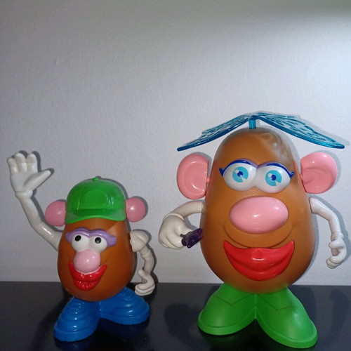 Mr. Potato Head toys used, pack