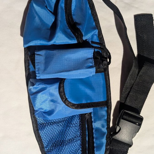 Backpack and waist bag set like new, blue-black sports combo
