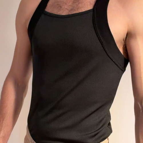 Men's Sleeveless Shirt black, size M, new
