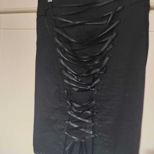 Gothic skirt Hello Bunny slim fit, like new, black