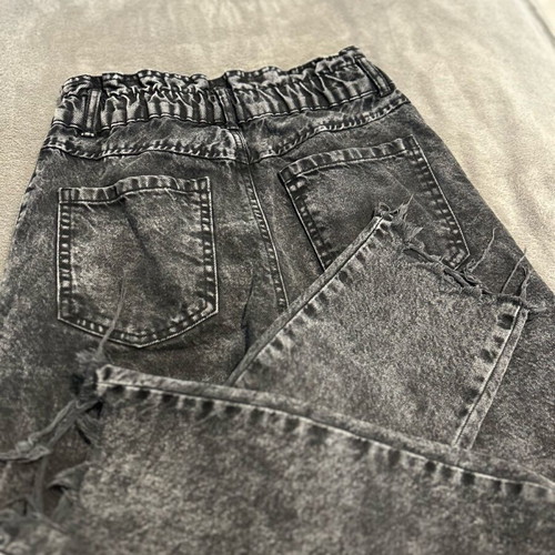 Stradivarius mom fit jeans like new, black washed, size XS