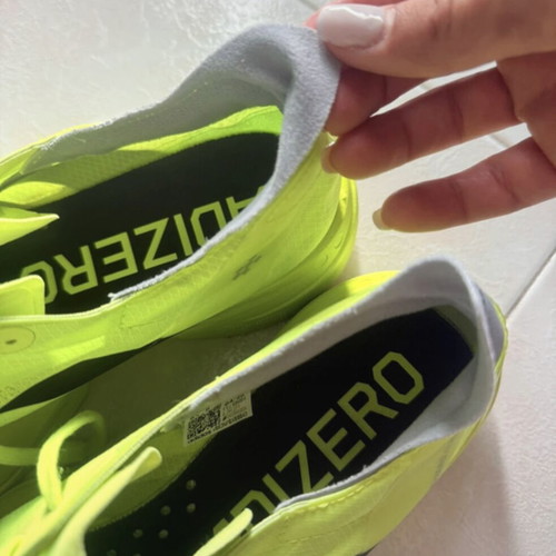 Adidas Adizero Adios Pro 4 running shoes, fluorescent yellow and black