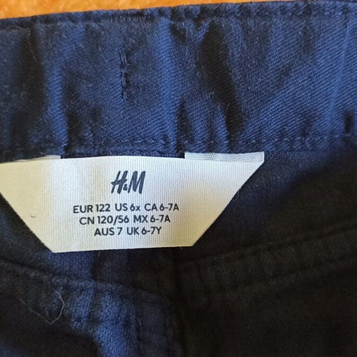 H&M corduroy pants for boys like new, blue, size 122 cm