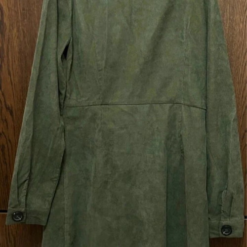 Corduroy midi dress Doca green like new