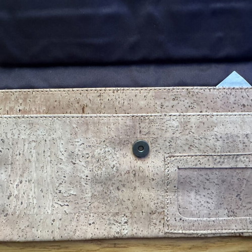 Natural cork clutch and document holder from Portugal