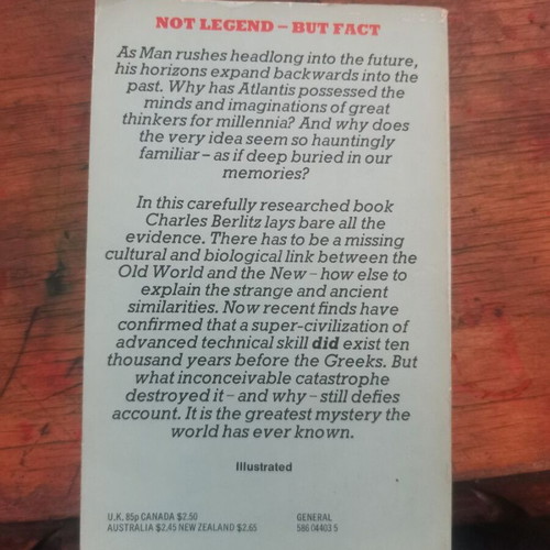 The Mystery of Atlantis book used, English