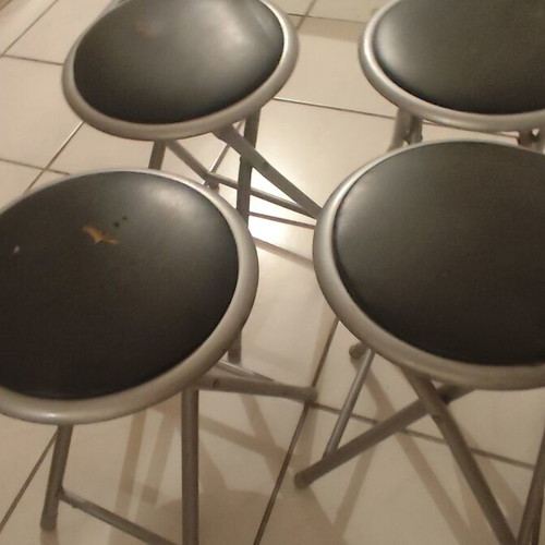 Stools used, set of 4 with slight tears