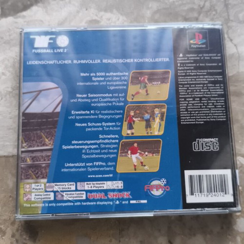 Fussball Live 2 PS1 game used in very good condition