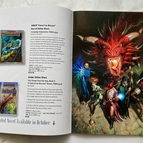 TSR Fantasy Games D&D 1999 Collectible Catalog like new