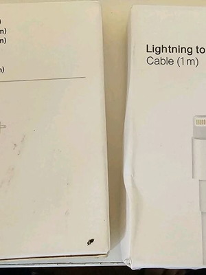 Καλώδια lightning to USB A 1m καινούργια, 2 τεμάχια