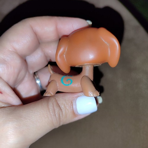 LPS Littlest Pet Shop Dachshund Dog collectible, like new, blue eyes #1010