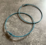 Blue hoop earrings used