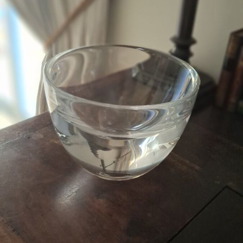 Kosta Boda Crystal Vase/Bowl by Göran Wärff, like new