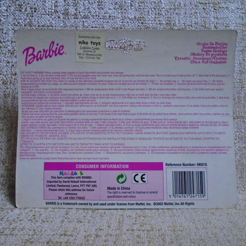 Barbie swimming goggles new