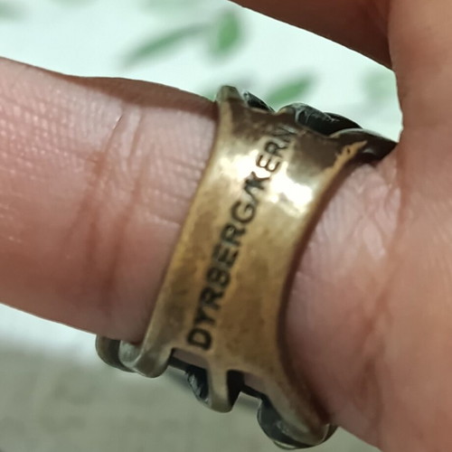 DYRBERG/KERN multi-row bronze ring and jewelry bundle