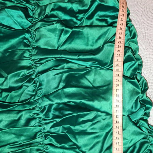 Discodaydream satin ruched strapped mini dress, Miss Pap, size M, new, emerald