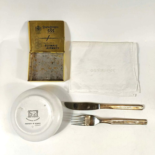 Vintage Olympic Airways memorabilia collection used