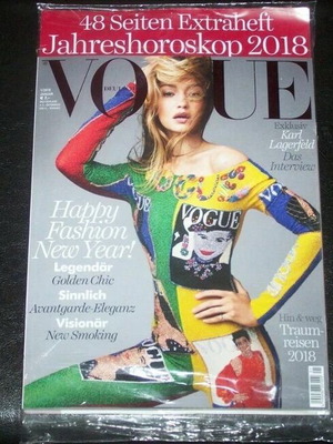 Vogue Germany mint issue 1/2018 with Gigi Hadid and Karl Lagerfeld interview