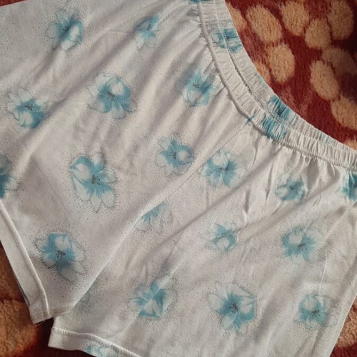 Shorts pajama used with blue flowers noXL-L