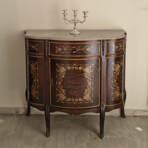 Entry Console Table Louis XVI Style with Marble Top like new
