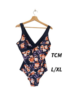 TCM floral one-piece swimsuit like new, size L/XL