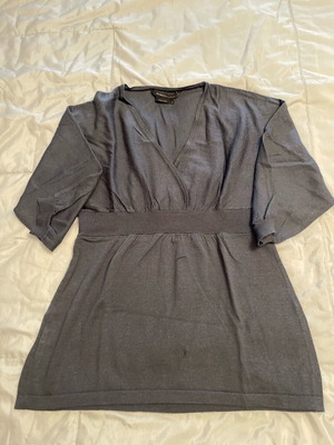 BCBG Maxazria women's blouse used, grey-blue, size M