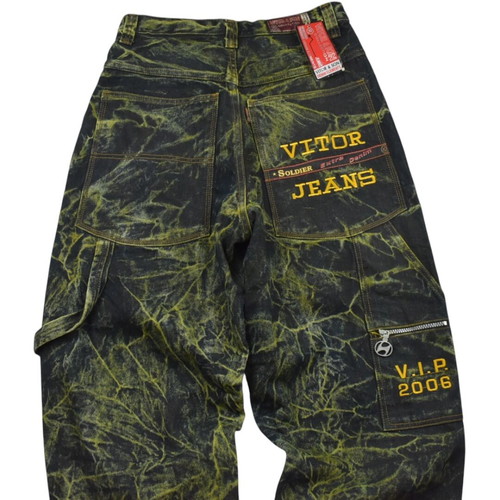 Vitor & Son Baggy Cargo Jeans Acid Wash vintage Y2K used