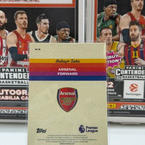 Bukayo Saka Topps Chrome PL 2025-26 Alive And Kicking Insert like new